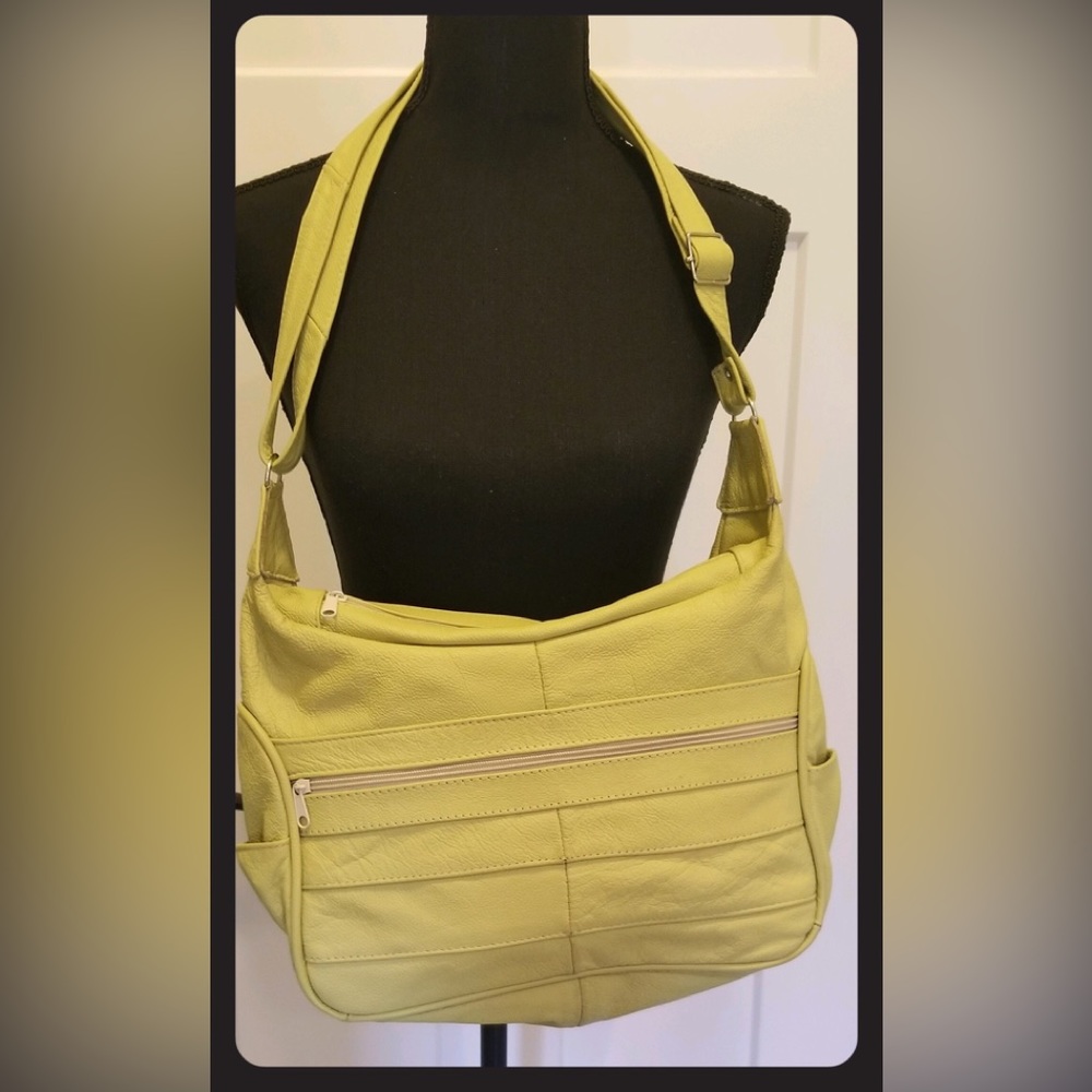 Celery Green Leather Purse